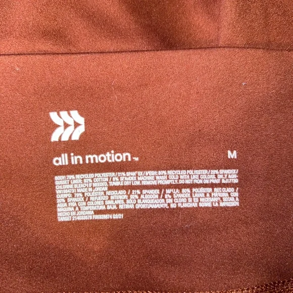 Target Burnt Organe All In Motion Active Leggings Women’s Medium - Picture 3 of 5